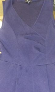 Navy blue dress jumpsuit with pockets